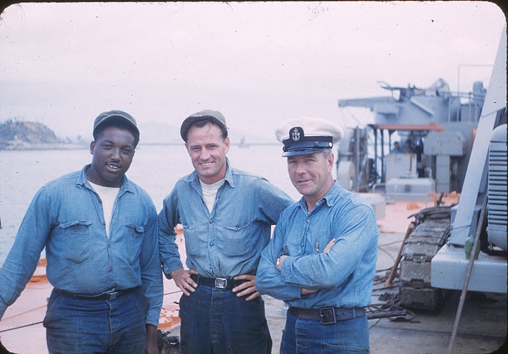 crew with officer